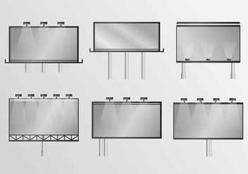 Hoarding template mock up vector pack - vector gratuit #407355